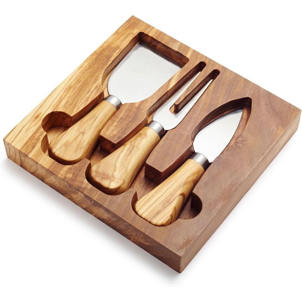 imageSur La Table Olivewood Cheese Knife Set Tan