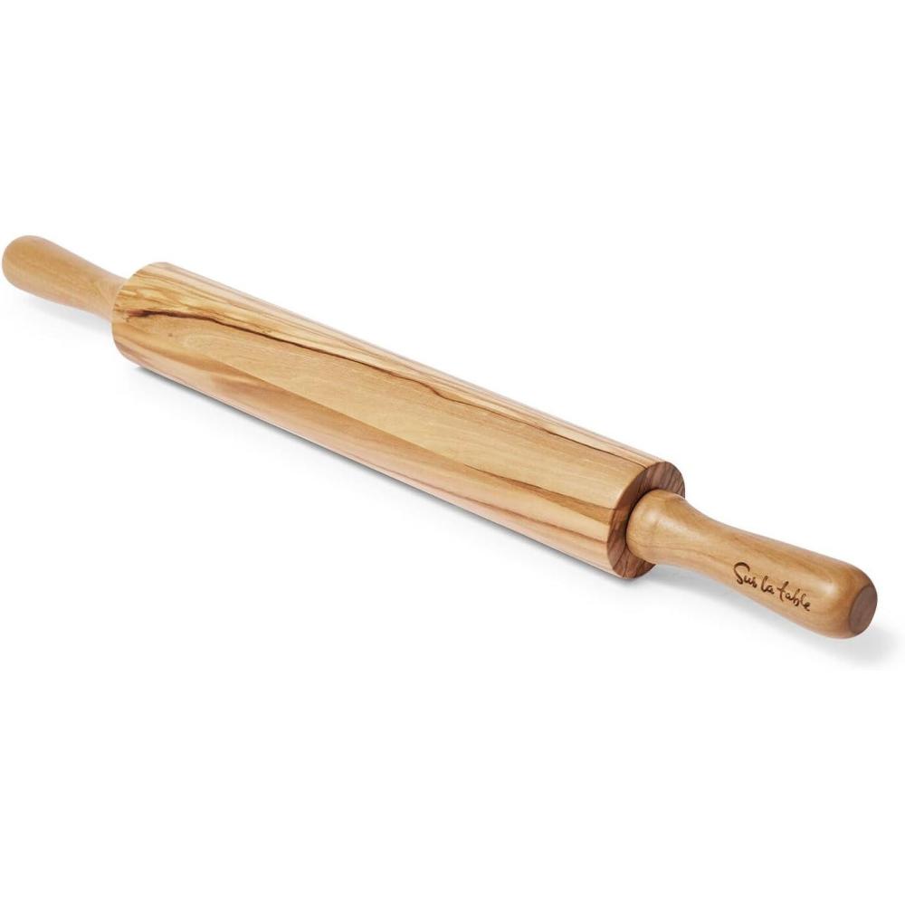 imageSur La Table Olivewood Rolling Pin with Handles 20 Tan