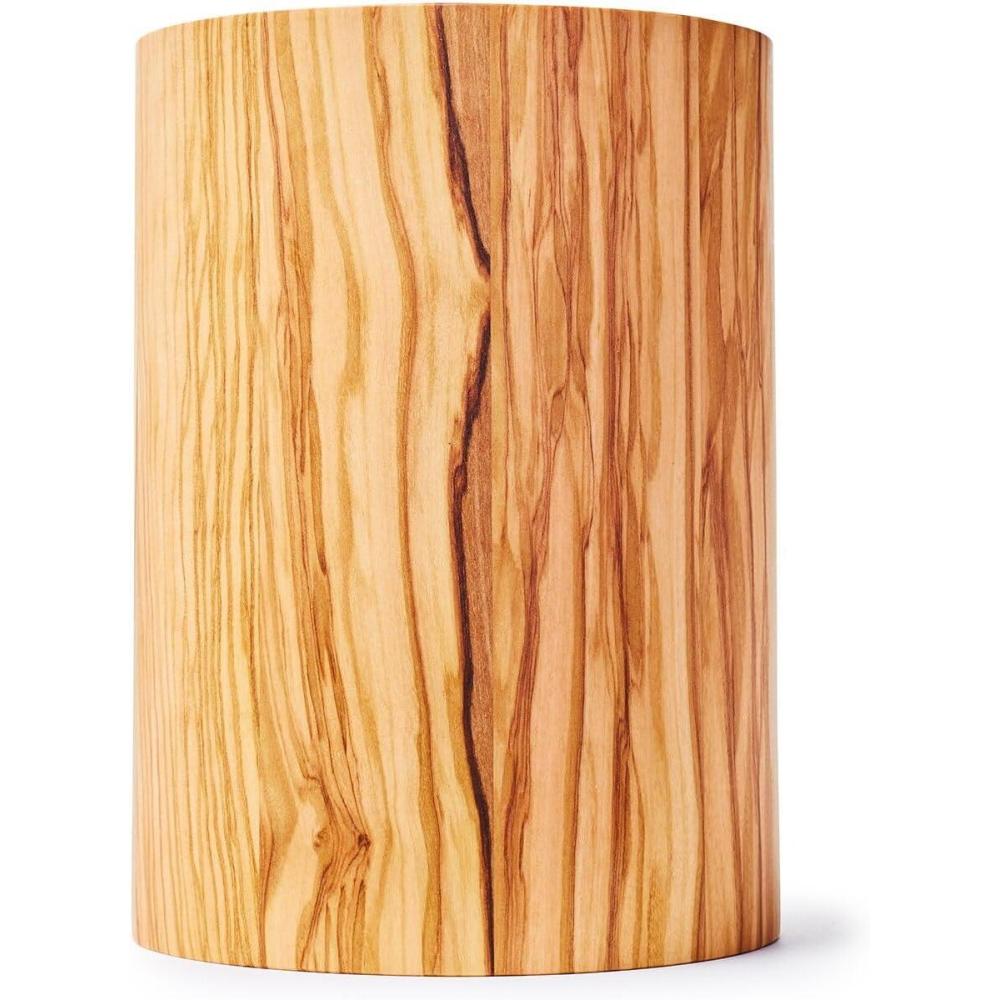 imageSur La Table Olivewood Utensil Crock Tan