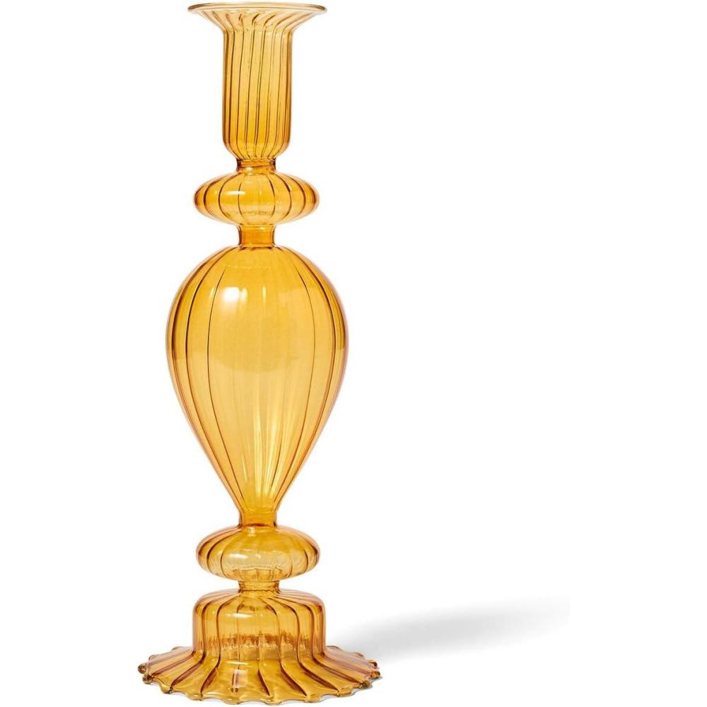 imageSur La Table Orange Glass Taper Candle Holder 98