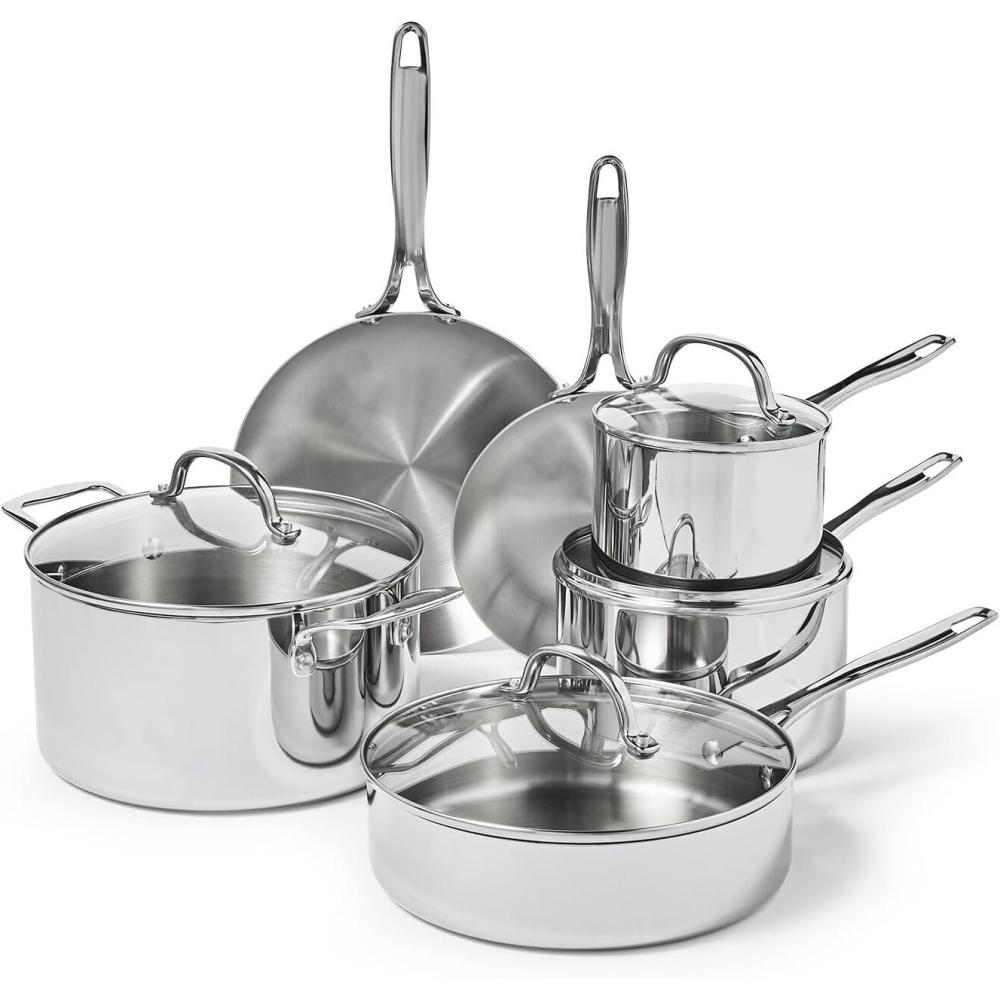 imageSur La Table Signature Stainless Steel 10Piece Cookware Set
