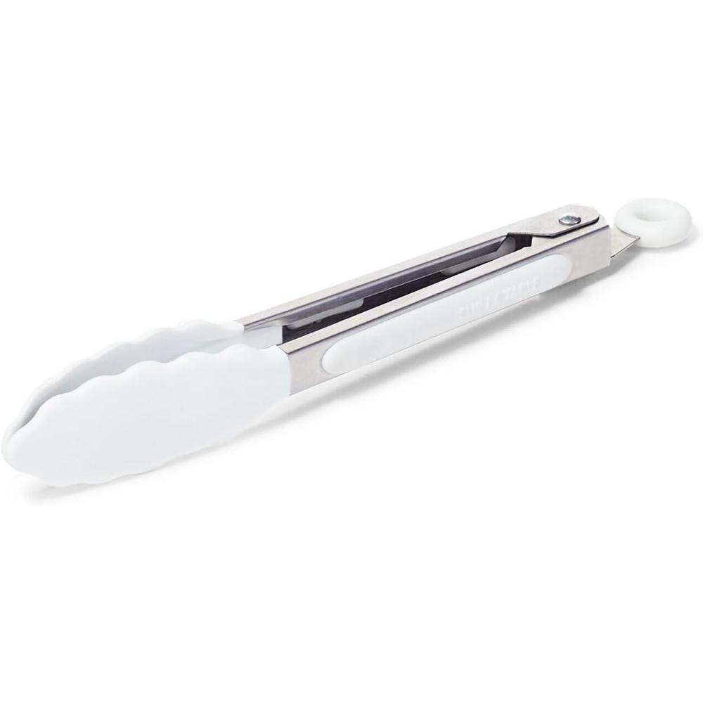 imageSur La Table SiliconeTipped Tongs 7 Dark RedWhite