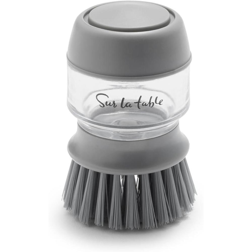 imageSur La Table Soap Dispensing Palm Dish Brush Gray
