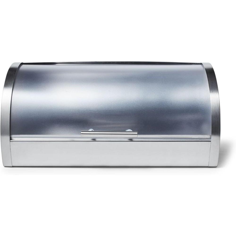imageSur La Table Stainless Steel Bread Box  148 Countertop Holder for Loaves Bagels Cookies amp Baked Goods Sleek Storage with Lid Durable amp Easy to Clean