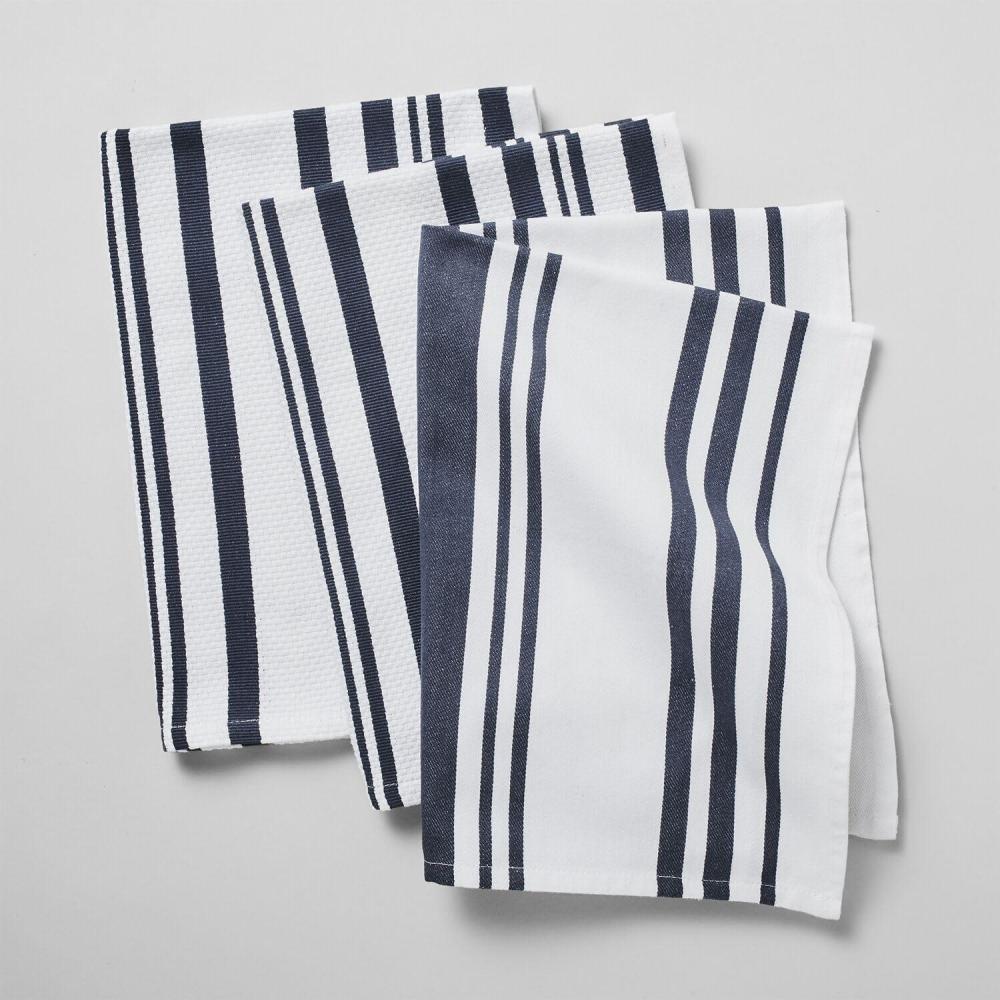 imageSur La Table Striped Kitchen Towels Set of 3 BlueberryBlueberry