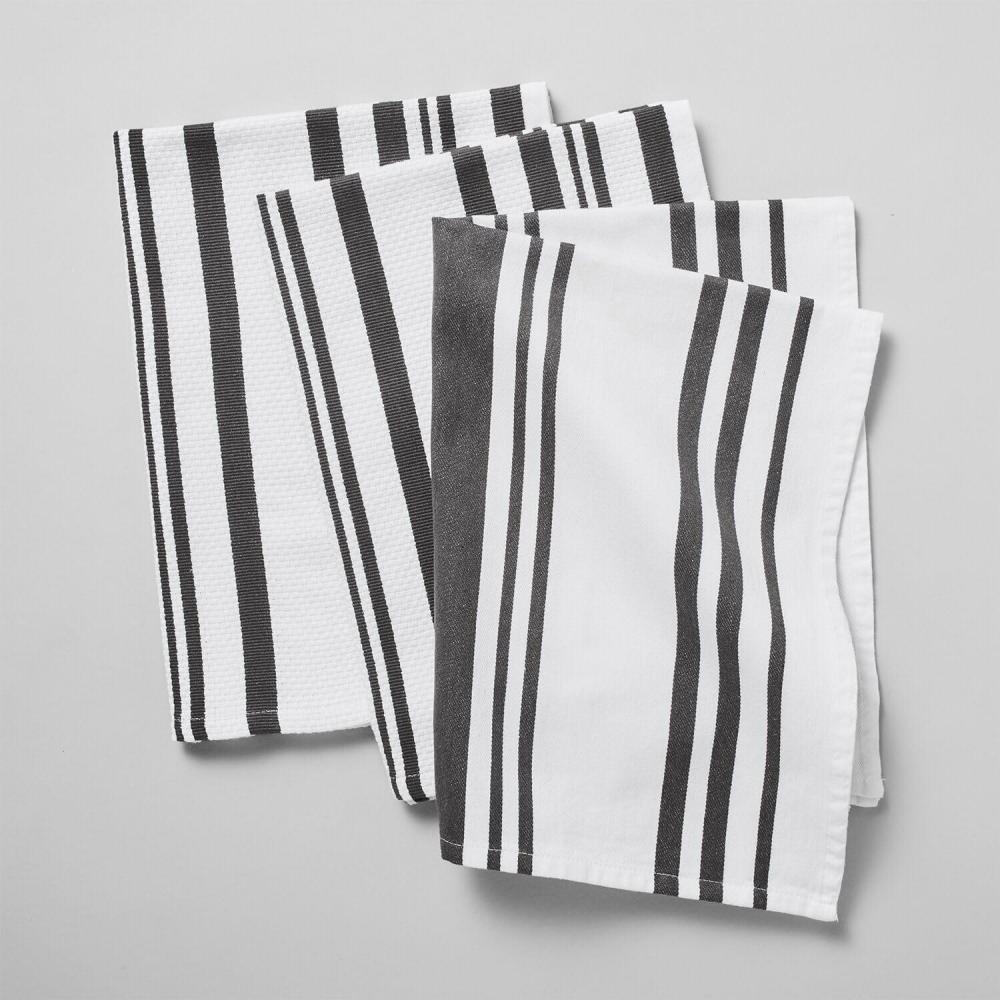 imageSur La Table Striped Kitchen Towels Set of 3 BlueberrySardine