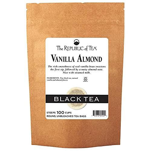 imageThe Republic of Tea Vanilla Almond Black Tea Tin 50 Tea Bags Naturally Caffeinated100 Count Pack of 1