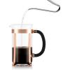Bodum 34oz Chambord French Press Coffee Maker, High-Heat Borosilicate Glass, Stainless Steel, Copper – Made in Portugal(Copper)