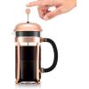 Bodum 34oz Chambord French Press Coffee Maker, High-Heat Borosilicate Glass, Stainless Steel, Copper – Made in Portugal(Copper)