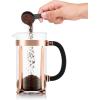 Bodum 34oz Chambord French Press Coffee Maker, High-Heat Borosilicate Glass, Stainless Steel, Copper – Made in Portugal(Copper)