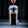 Bodum 34oz Chambord French Press Coffee Maker, High-Heat Borosilicate Glass, Stainless Steel, Copper – Made in Portugal(Matte Chrome)