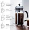 Bodum 34oz Chambord French Press Coffee Maker, High-Heat Borosilicate Glass, Stainless Steel, Copper – Made in Portugal(White)