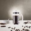 Bodum 34oz Chambord French Press Coffee Maker, High-Heat Borosilicate Glass, Stainless Steel, Copper – Made in Portugal(White)