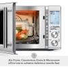 Breville BMO870BSS Combi Wave 3-in-1 Microwave, Air Fryer and Convection Oven, Brushed Stainless Steel(Black Stainless Steel)