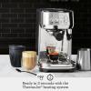 Breville Bambino Plus Espresso Machine BES500BSS, Brushed Stainless Steel(Damson Blue)