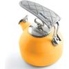 Chantal Classic Teakettle, 1.8 QT, Enamel On Steel, 2-Tone Harmonica Whistle, Rapid Boil and Even Heating (Almond)(Marigold)
