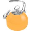 Chantal Classic Teakettle, 1.8 QT, Enamel On Steel, 2-Tone Harmonica Whistle, Rapid Boil and Even Heating (Almond)(Marigold)