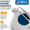 Chantal Classic Teakettle, 1.8 QT, Enamel On Steel, 2-Tone Harmonica Whistle, Rapid Boil and Even Heating (Almond)(White)