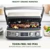 GreenPan Elite 7-in-1 Multi-Function Contact Grill & Griddle, Healthy Ceramic Nonstick, Grill & Waffle Plates, Adjustable Shade & Shear, Closed Press/Open Flat Surface, PFAS-Free, Cream White(Cream White)