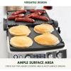 GreenPan Elite 7-in-1 Multi-Function Contact Grill & Griddle, Healthy Ceramic Nonstick, Grill & Waffle Plates, Adjustable Shade & Shear, Closed Press/Open Flat Surface, PFAS-Free, Cream White(Cream White)