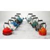 Le Creuset Enamel On Steel Demi Tea Kettle with Metal Finishes, 1.25 qt., Flame(Artichaut)