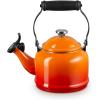 Le Creuset Enamel On Steel Demi Tea Kettle with Metal Finishes, 1.25 qt., Flame(Flame)