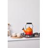 Le Creuset Enamel On Steel Demi Tea Kettle with Metal Finishes, 1.25 qt., Flame(Flame)