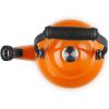 Le Creuset Enamel On Steel Demi Tea Kettle with Metal Finishes, 1.25 qt., Flame(Flame)