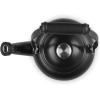 Le Creuset Enamel On Steel Demi Tea Kettle with Metal Finishes, 1.25 qt., Flame(Licorice)