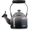 Le Creuset Enamel On Steel Demi Tea Kettle with Metal Finishes, 1.25 qt., Flame(Oyster)