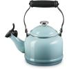 Le Creuset Enamel On Steel Demi Tea Kettle with Metal Finishes, 1.25 qt., Flame(Sea Salt)