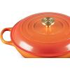 Le Creuset Enameled Cast Iron Signature Braiser, 3.5 qt., Cerise(Flamme Doree)
