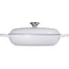 Le Creuset Enameled Cast Iron Signature Braiser, 3.5 qt., Cerise(Shallot)