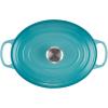 Le Creuset Enameled Cast Iron Signature Oval Dutch Oven, 9.5 qt., Cerise(Caribbean)