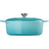 Le Creuset Enameled Cast Iron Signature Oval Dutch Oven, 9.5 qt., Cerise(Caribbean)
