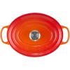 Le Creuset Enameled Cast Iron Signature Oval Dutch Oven, 9.5 qt., Cerise(Flame)