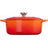Le Creuset Enameled Cast Iron Signature Oval Dutch Oven, 9.5 qt., Cerise(Flame)
