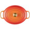 Le Creuset Enameled Cast Iron Signature Oval Dutch Oven, 9.5 qt., Cerise(Flamme Doree)