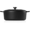 Le Creuset Enameled Cast Iron Signature Oval Dutch Oven, 9.5 qt., Cerise(Licorice)
