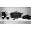 Le Creuset Enameled Cast Iron Signature Oval Dutch Oven, 9.5 qt., Cerise(Licorice)