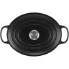Le Creuset Enameled Cast Iron Signature Oval Dutch Oven, 9.5 qt., Cerise(Licorice)