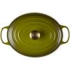 Le Creuset Enameled Cast Iron Signature Oval Dutch Oven, 9.5 qt., Cerise(Olive)
