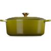 Le Creuset Enameled Cast Iron Signature Oval Dutch Oven, 9.5 qt., Cerise(Olive)