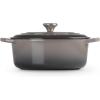 Le Creuset Enameled Cast Iron Signature Oval Dutch Oven, 9.5 qt., Cerise(Oyster)