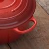 Le Creuset Enameled Cast Iron Signature Round Dutch Oven, 13.25 qt., Cerise(Cerise)