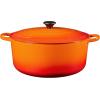Le Creuset Enameled Cast Iron Signature Round Dutch Oven, 13.25 qt., Cerise(Flame)
