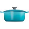 Le Creuset Enameled Cast Iron Signature Round Dutch Oven, 7.25 qt., Sea Salt(Caribbean)