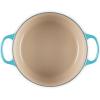 Le Creuset Enameled Cast Iron Signature Round Dutch Oven, 7.25 qt., Sea Salt(Caribbean)