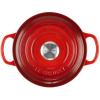 Le Creuset Enameled Cast Iron Signature Round Dutch Oven, 7.25 qt., Sea Salt(Cerise)