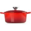 Le Creuset Enameled Cast Iron Signature Round Dutch Oven, 7.25 qt., Sea Salt(Cerise)